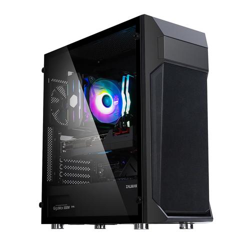 Zalman Z1 Plus ATX Mid Tower PC Case Preinstallato 2 ventole LED blu da 120 mm nella parte anteriore 1 Midi Tower Nero